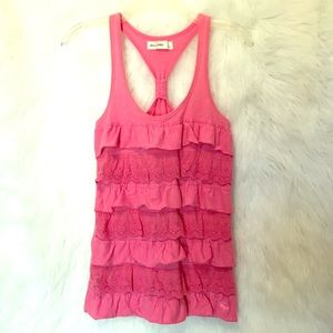 Pink Abercrombie Racerback Tank Top - Size Medium